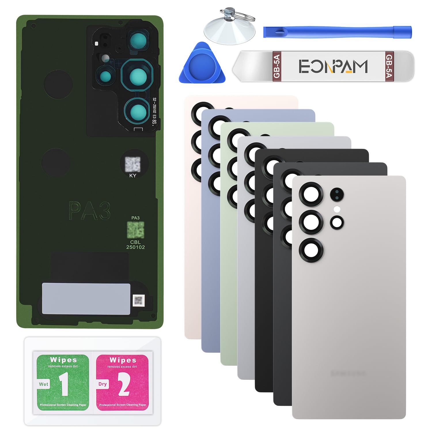 Vitre Arrière Cache Batterie pour Samsung Galaxy S25 Ultra S938 Gris