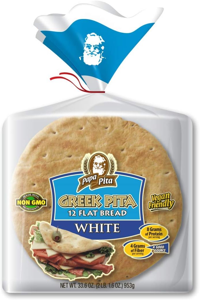 Papa Pita Greek Pita Flat Bread White 12 ct (33.6 oz total