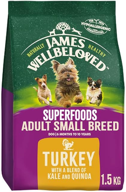 JWB Superfood Adult Small Breed Turkey Kale and Quinoa 1.5 Kg