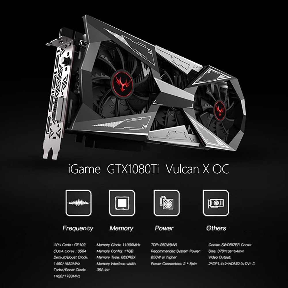 Amazon | カラフルなiGame GeForce GTX 1080tiグラフィックスカード