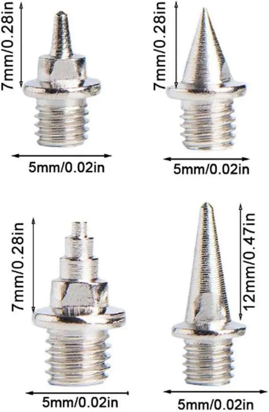 Track Spikes 200Pcs Steel Shoe Spikes Replacement Track and Field for Sports Shoes Running Silver