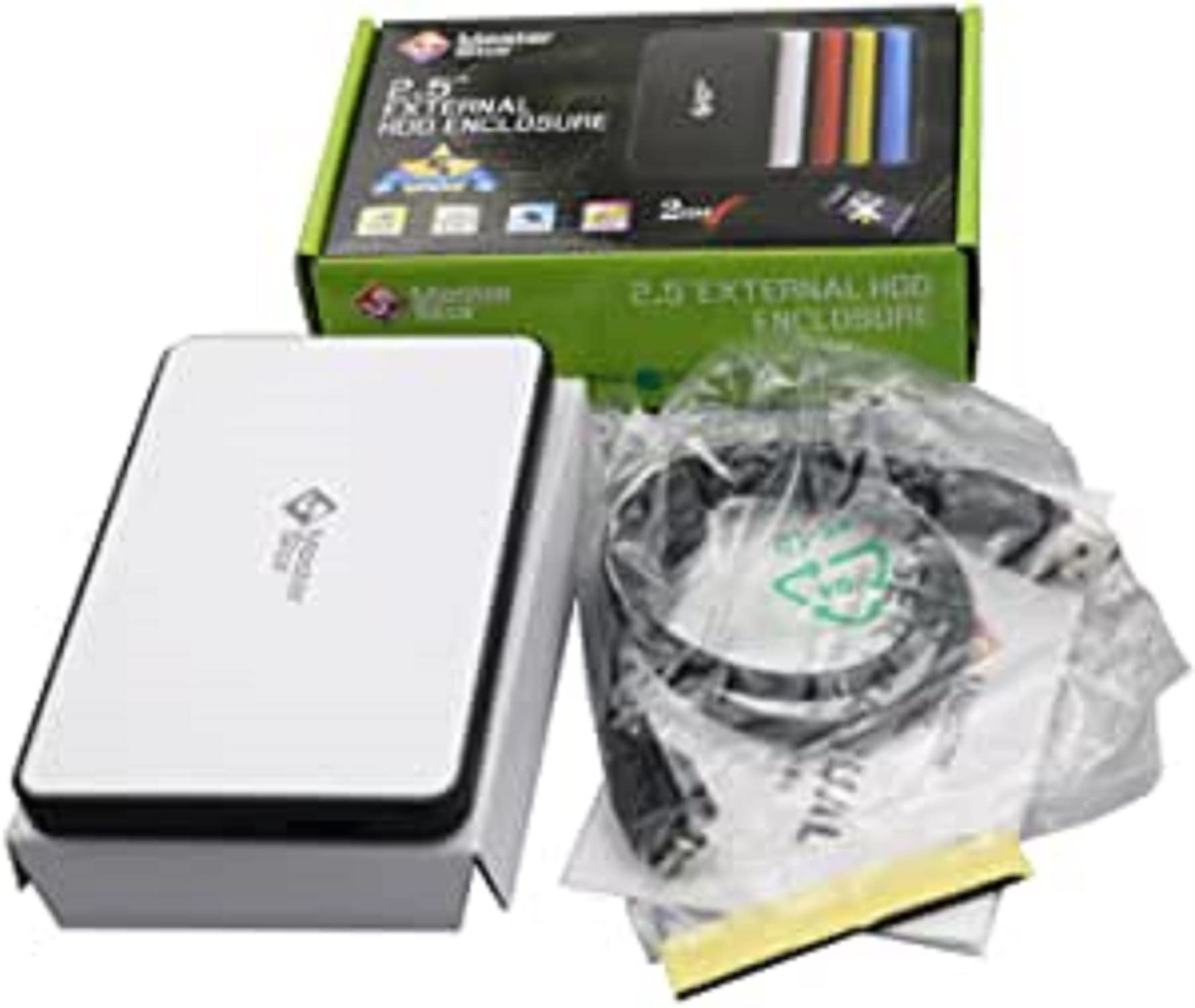 MasterStor - Disco duro portátil (80 GB, USB 3.0, disco duro ultrarrápido, para Mac, Mac Book y Windows, disco duro externo, color rojo, negro, azul y rojo, todos los GB disponibles (320 GB, blanco)