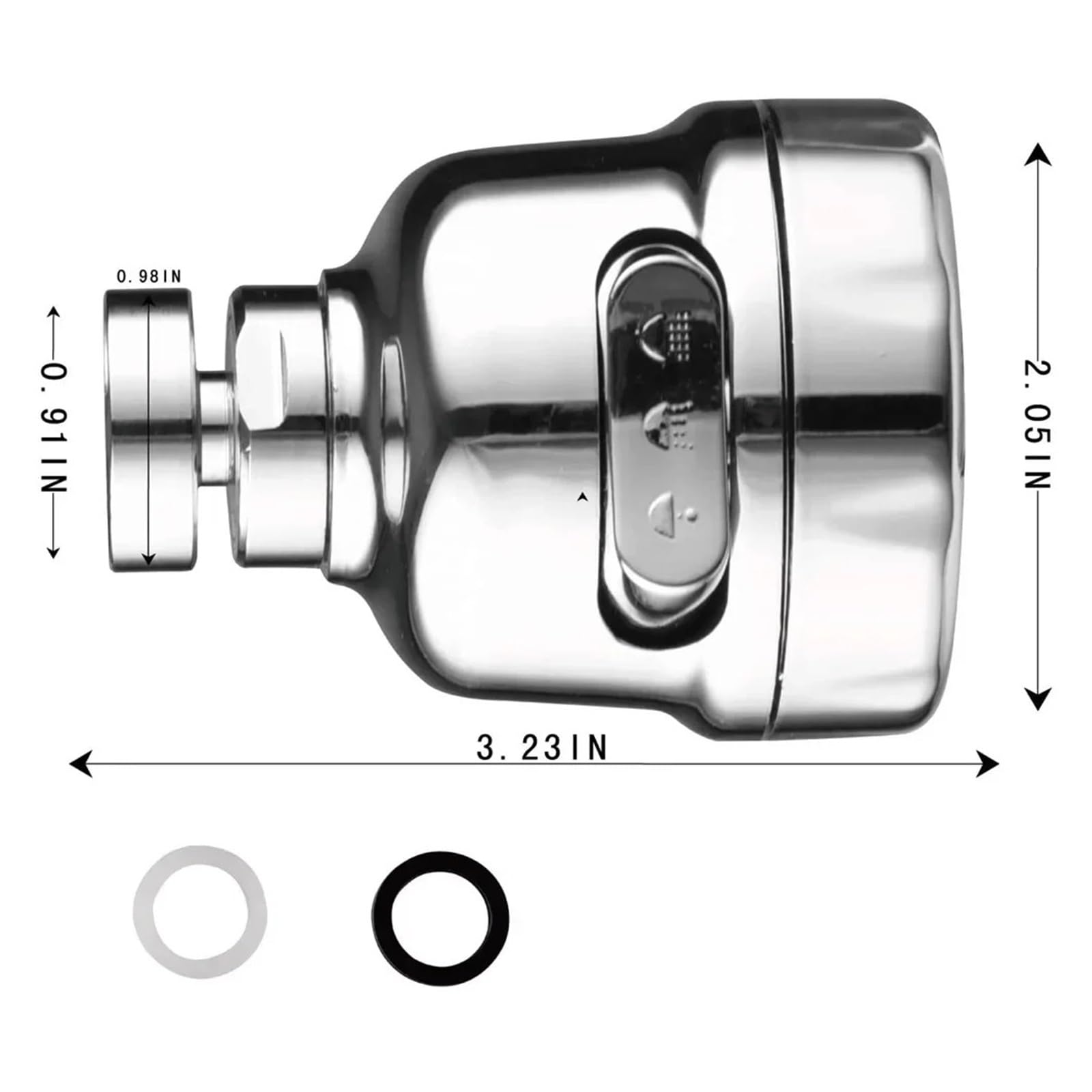Aeratore per Rubinetto da Cucina Girevole a 360 Gradi, spruzzatore Regolabile a Due/Tre modalità, Filtro diffusore, ugello per Risparmio idrico, connettore per Rubinetto