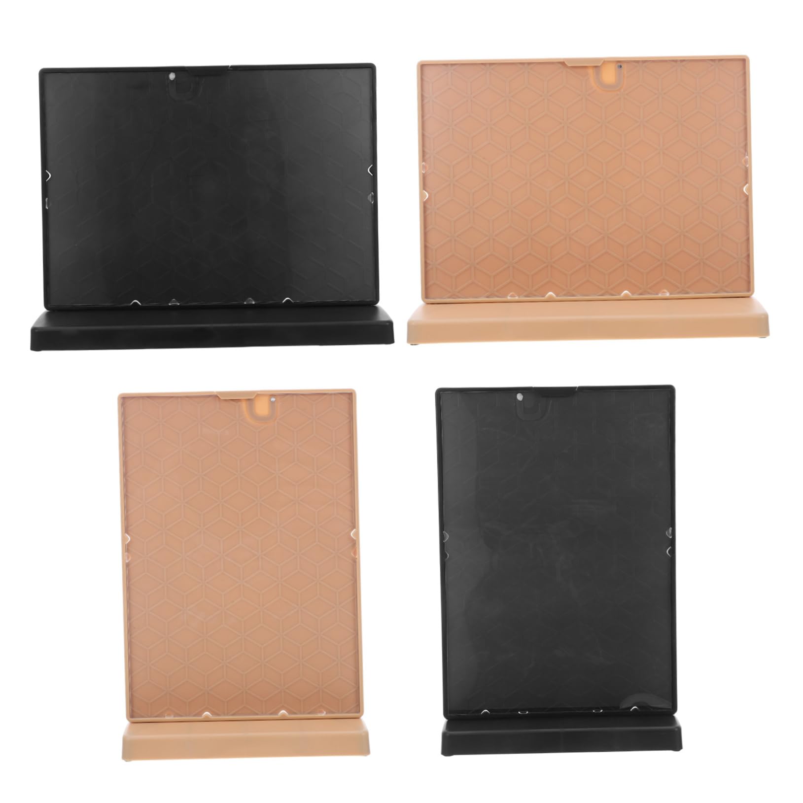 Porte-panneau de Table L en Abs, Lot de 4, Double Face