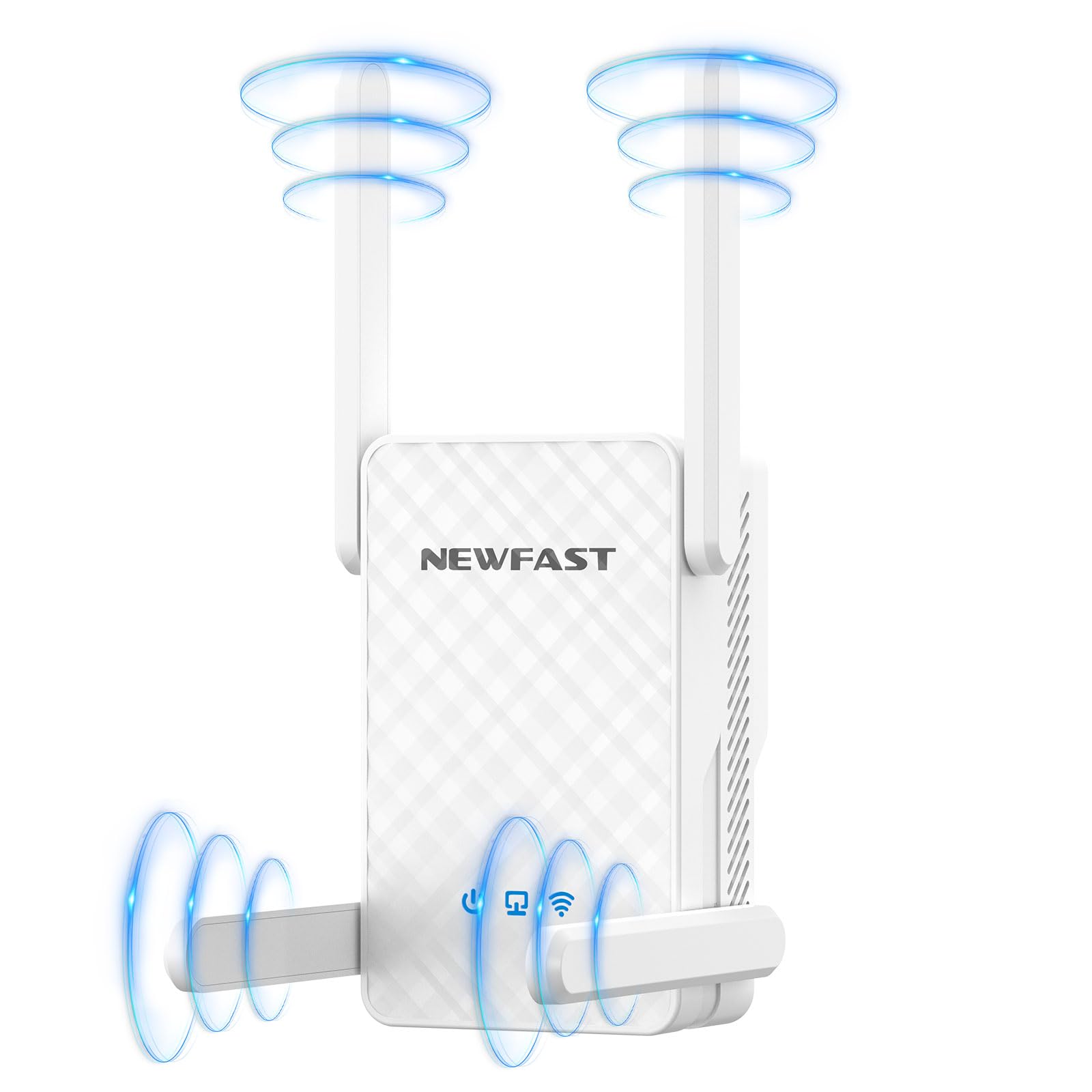 NEWFAST Repetidor WiFi 3000Mbps Amplificador Señal WiFi AX3000 Repetidor WiFi6 5.8/2.4GHz, Puerto Gigabit, 4 Antenas, WPA3, IEEE802.11ax/AC/b/g/n