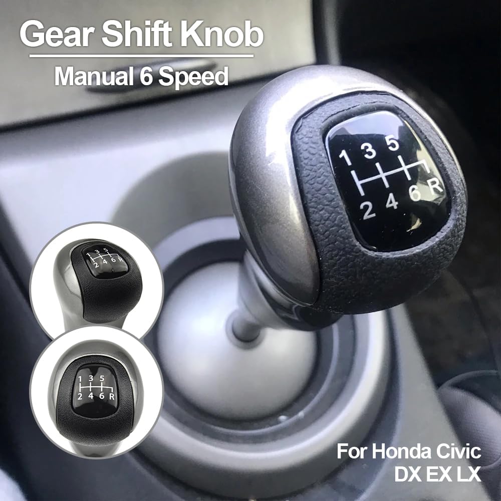 6 Speed MT Car Gear Shift Knob Stick Ball Head Change Lever Knob Compatible with H-onda Civic DX EX LX 2006-2011 54102-SNA-A01