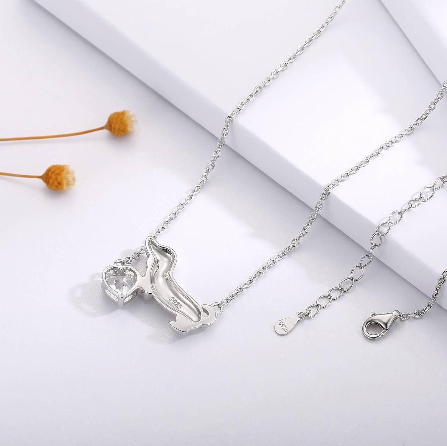 925 Sterling Silver Dachshund Necklace Cute Dog Jewelry Gifts for Dachshund Lovers Women - Image 4