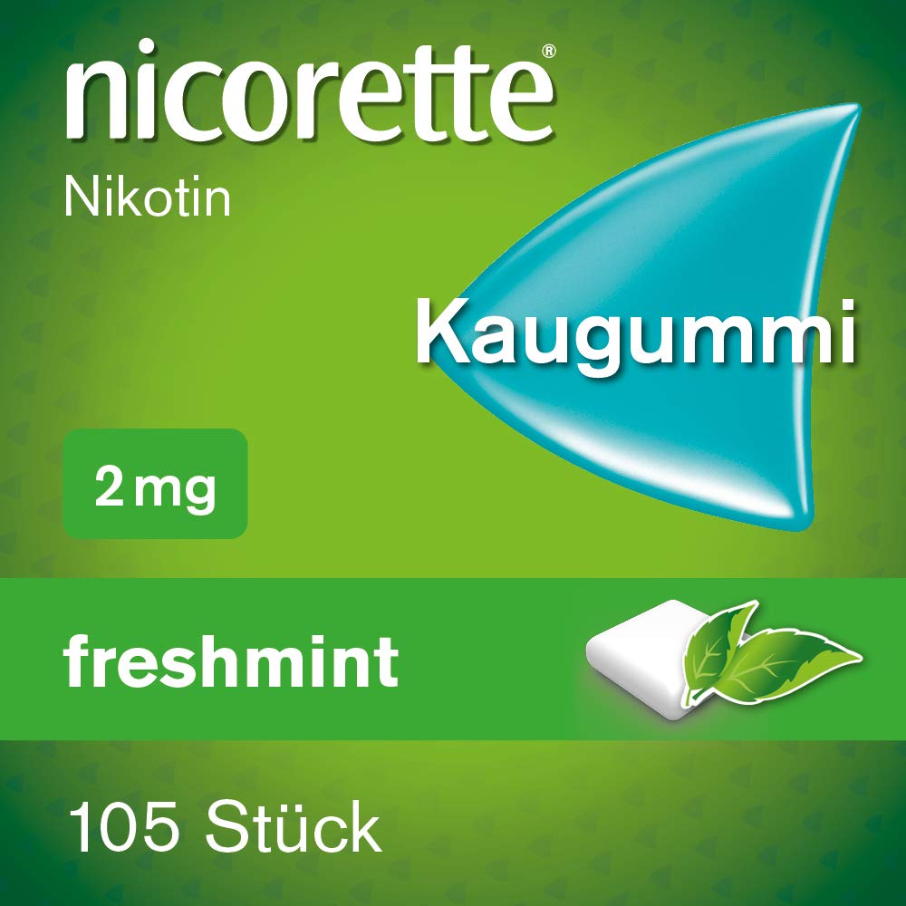 nicorette 2 mg Nikotinkaugummi freshmint zum Rauchen aufhören - 4x105 St.