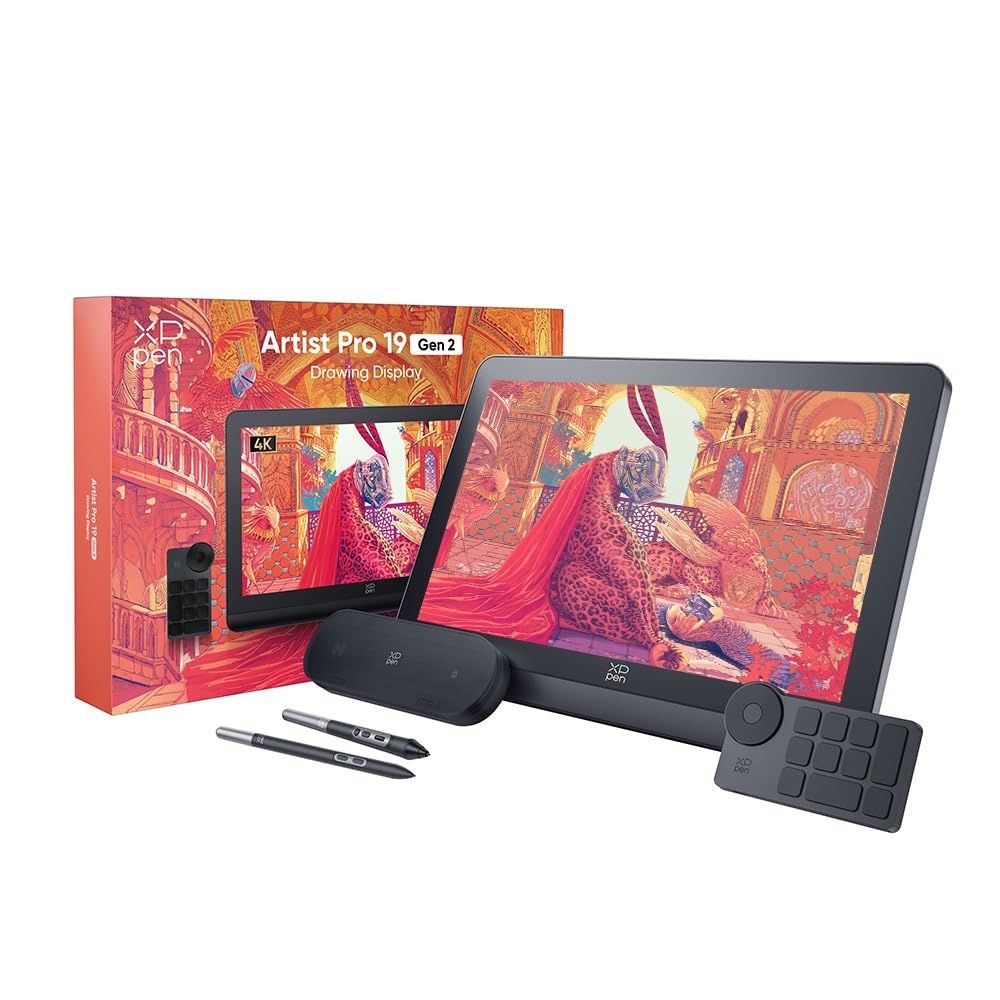 XPPen Tableta Gráfica con Pantalla Artist Pro 19 Gen2, Tableta 4K