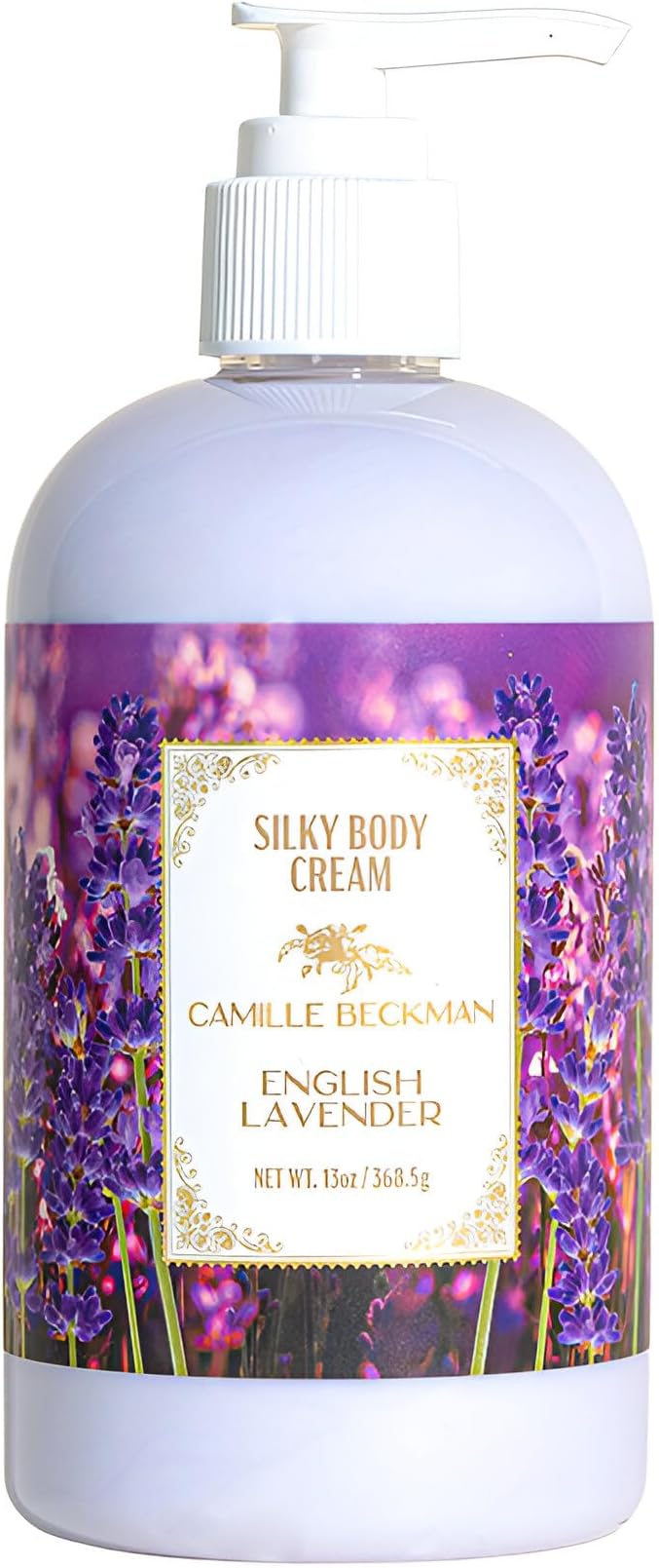 English Lavender Silky Body Cream 400ml Pump Bottle, English Lavender, 400ml