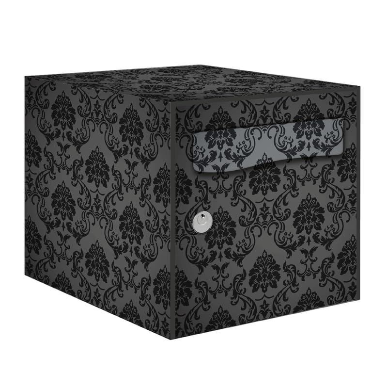 Autocollant boîte aux lettres noir baroque résistant aux UV kit 5 faces