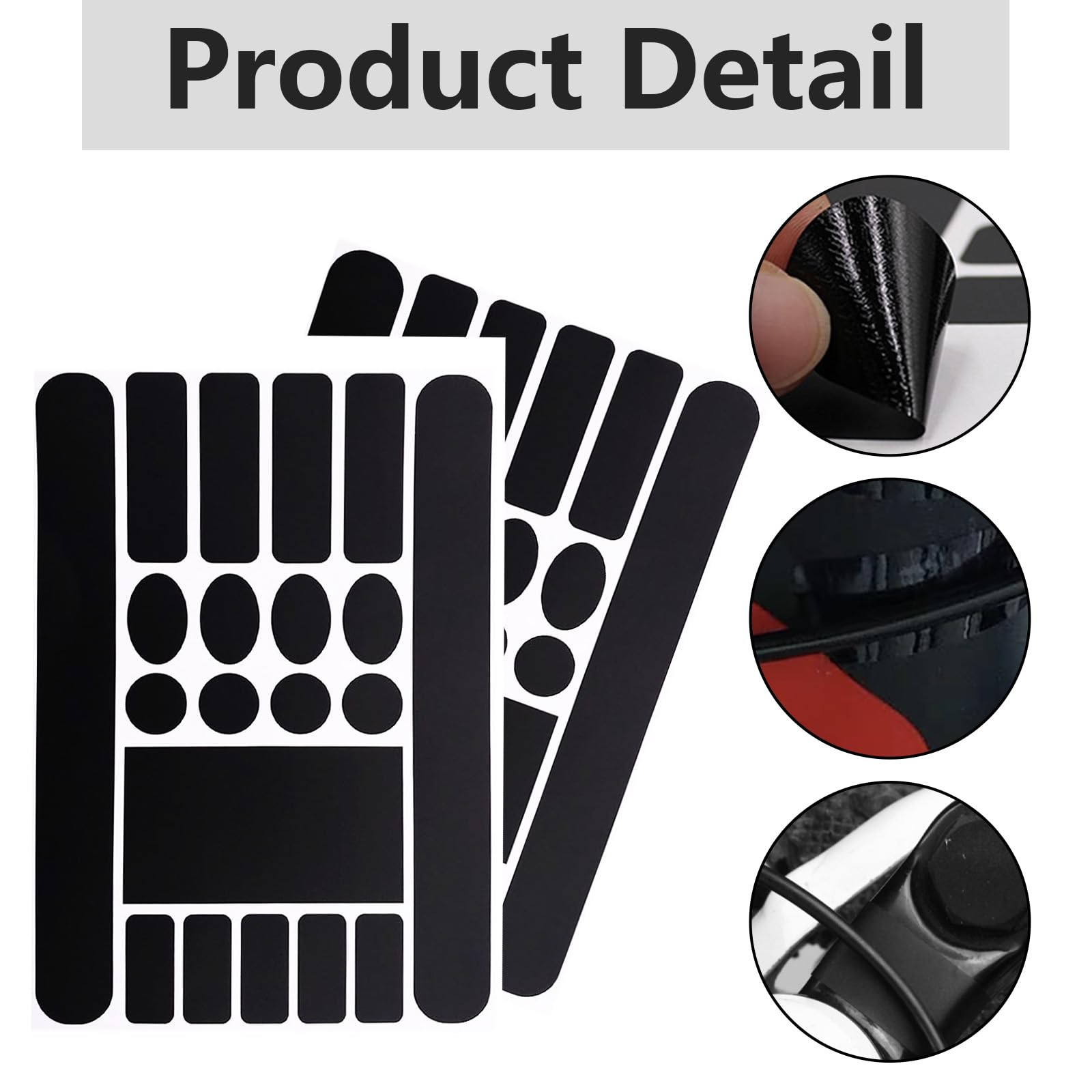 Set di 5 pellicole protettive per telaio per bicicletta, in PVC, impermeabili e durevoli, universali, adatte per MTB, bici da corsa e accessori per bici elettriche