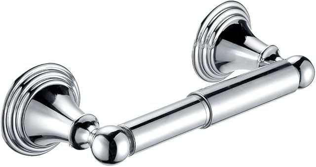 ECOSPA Traditional Toilet Roll Paper Holder with Polished Chrome Finish  Includes Fittings