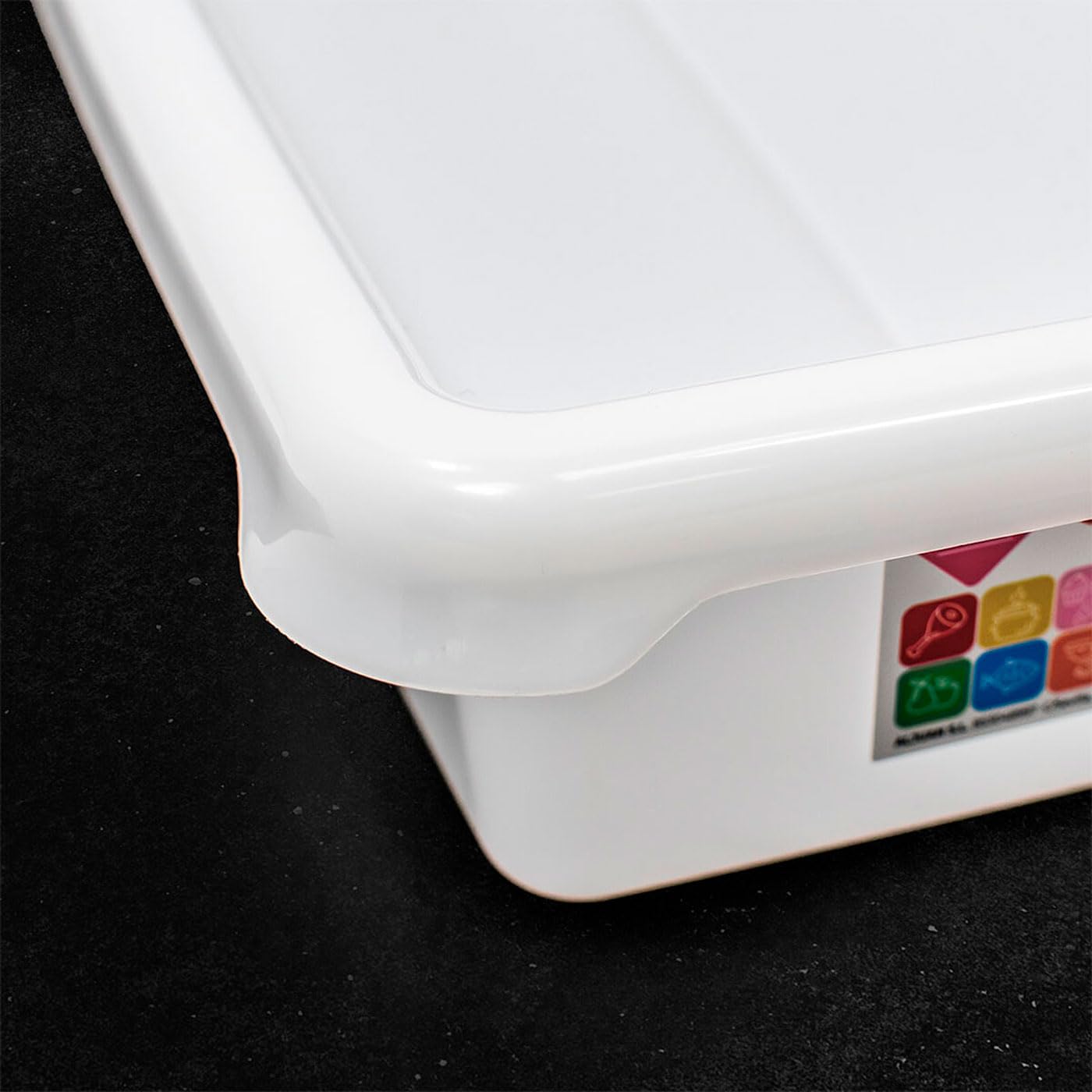 Tradineur - Pack de 6 bandejas frigoríficas de Almacenamiento con Tapa, N.º 6 - HG, plástico, Reutilizables, Guardar Alimentos, Fabricadas en España (Blanco - 10,7 litros - 48,5 x 36,8 x 8,5 cm)