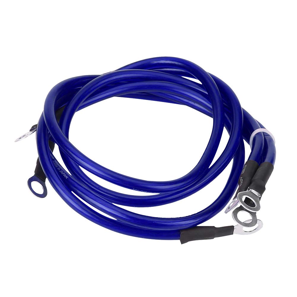 Estabilizador de Voltaje Digital Coche 12V Kit de estabilizador de regulador de Voltaje Universal con 3 Cables de Tierra para camión de Carro(Azul)