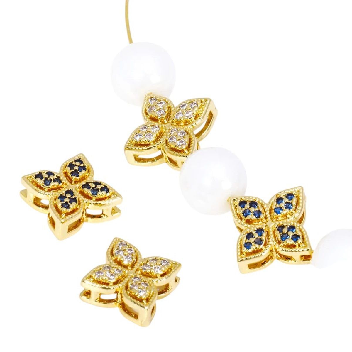 Cuentas de latón florales de 18K, el componente ideal para regalar joyas únicas 3