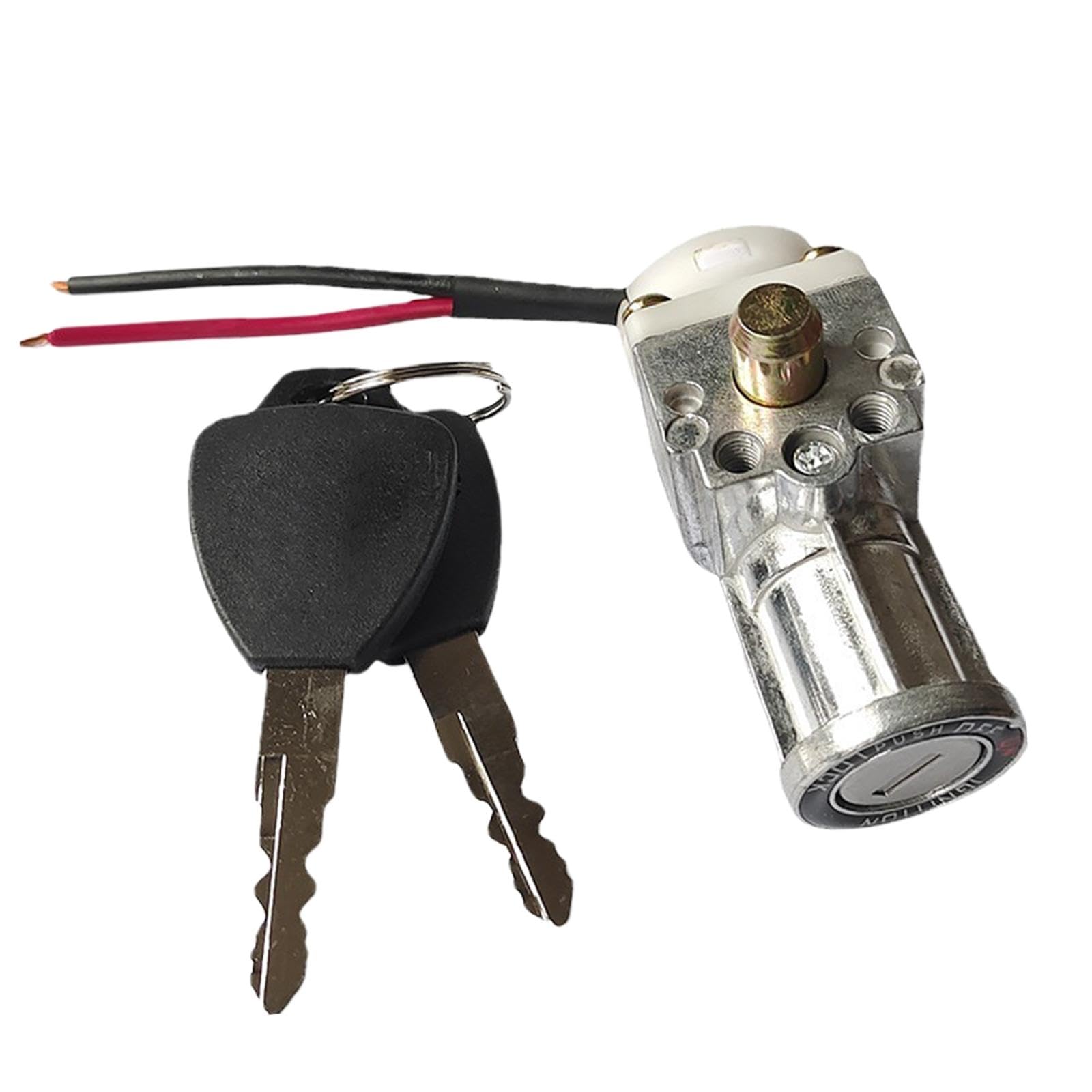 F Fityle Lock Ignition Lock 6.9cm with 2 Key Lightweight Battery Casing Lock Motorcycle Battery Locks for Electric Bike