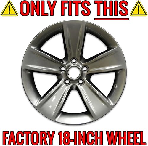 Miniatura 5 de Juego de 4 fundas para ruedas de 5 radios de 18 pulgadas para Dodge Charger SXT 2015-2017