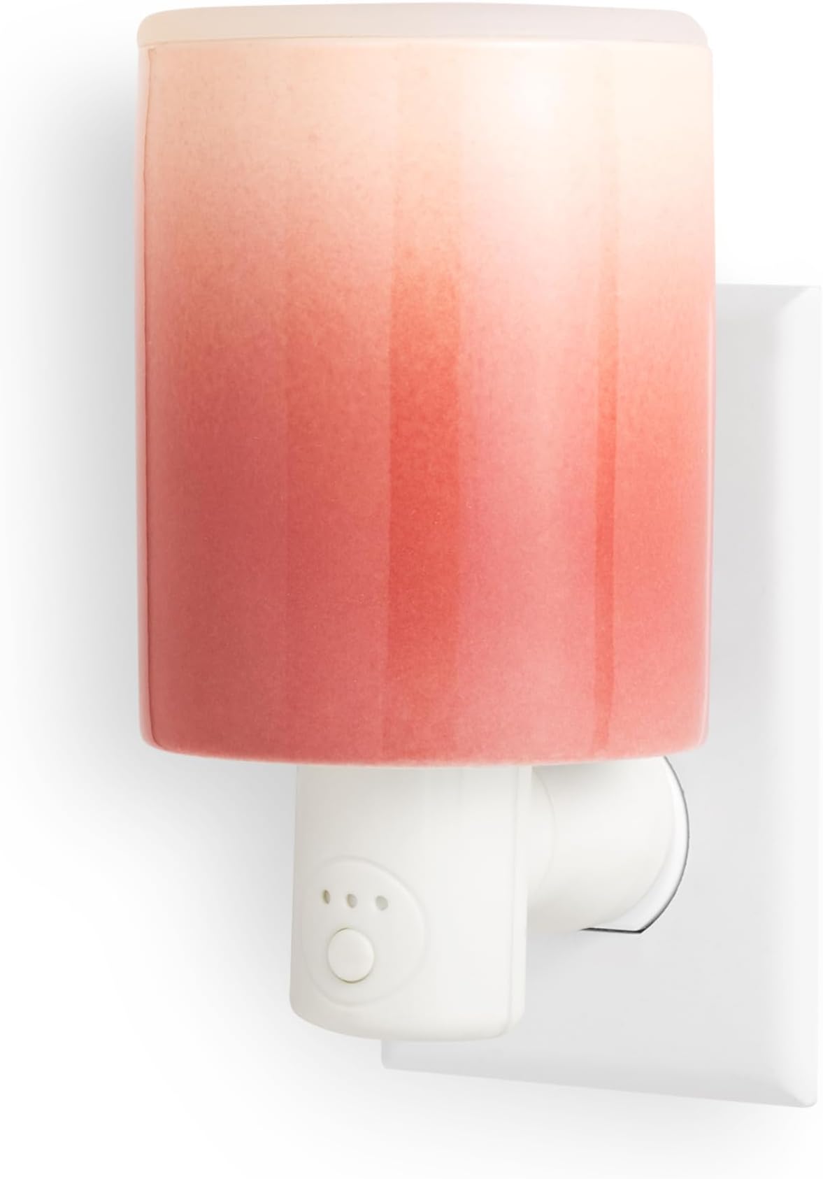 Happy Wax Dawn Outlet Timer Warmer for Scented Wax - Compact Ceramic Wall Plug in with Timer - for Home Fragrance - Small with Removable Silicone Dish