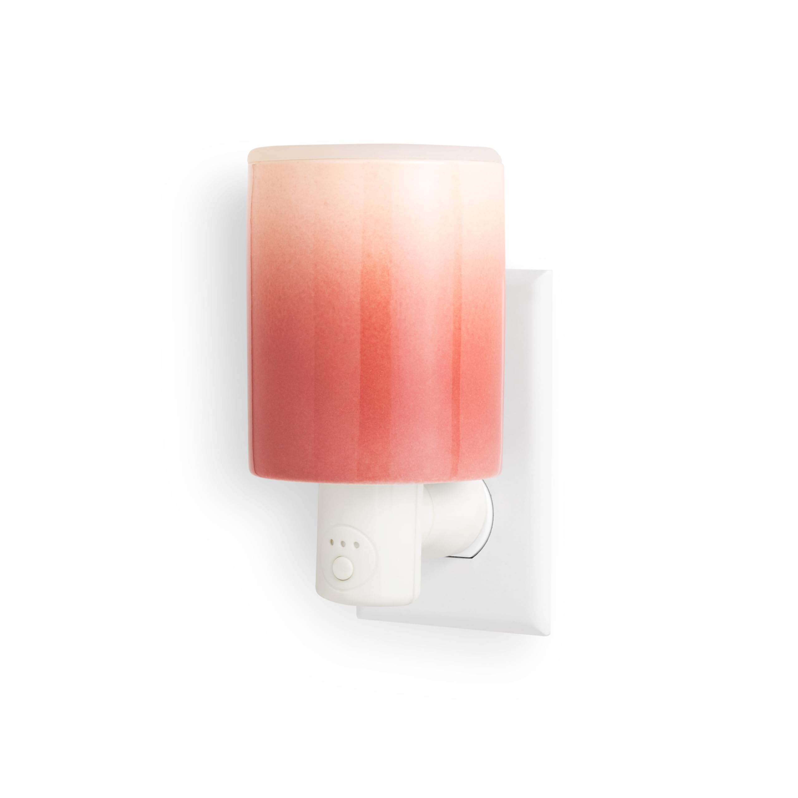 Happy Wax Dawn Outlet Timer Warmer for Scented Wax - Compact Ceramic Wall Plug in with Timer - for Home Fragrance - Small with Removable Silicone Dish