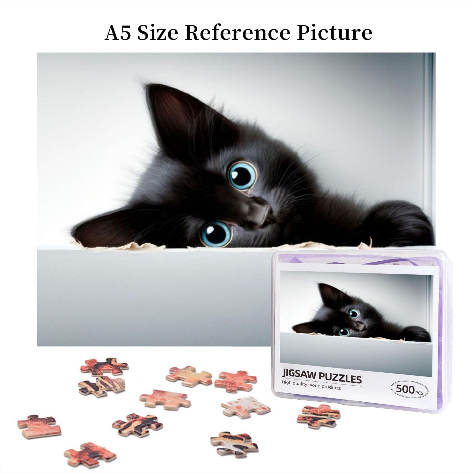 Amazon.co.jp: 500ピース ジグソーパズル 猫ちゃん 大人用 木製
