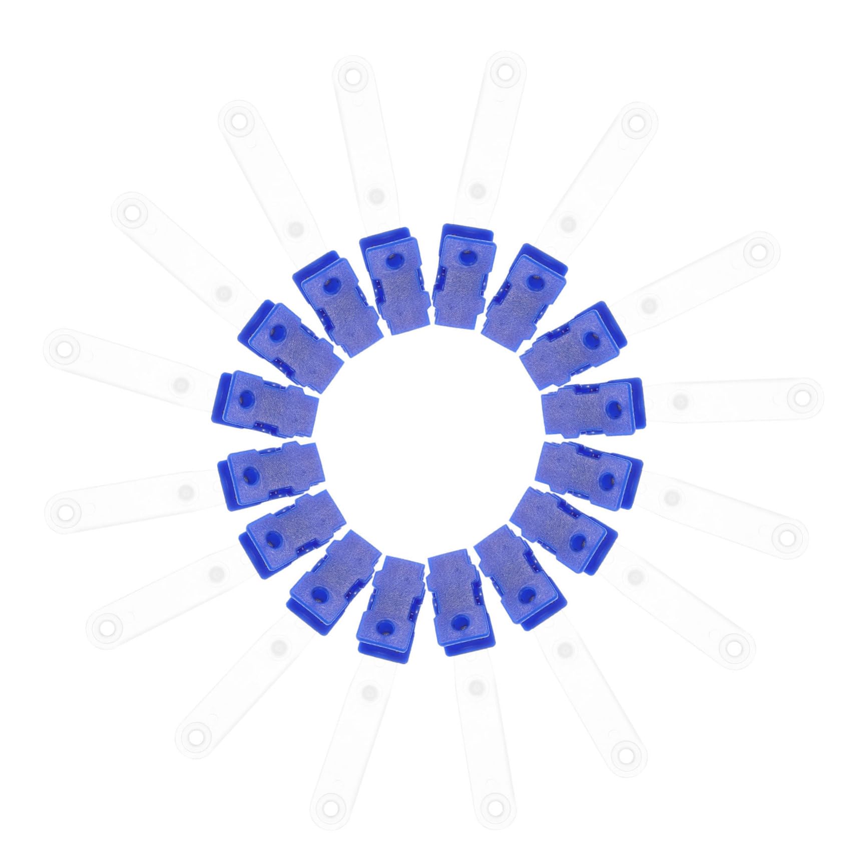 HOMSFOU 5 Ensembles Clip De Support De Carte À Nez Clé Plusieurs Agrafe Plat Insignes Clips Pour Badge De Travail Clips De Badge Avec Sangles Clips Porte-nom Plastique Bleu 100 Pièces * 5