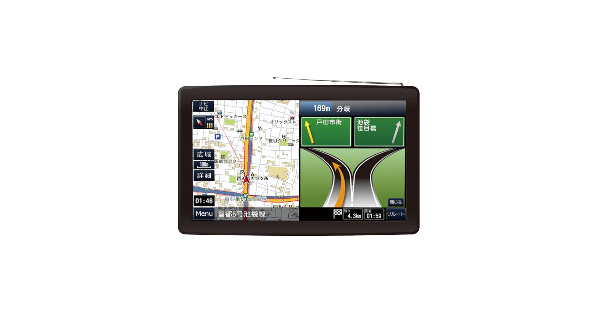 Amazon.co.jp: OVERTIME 9インチ ワンセグナビ OT-N97K : 車＆バイク