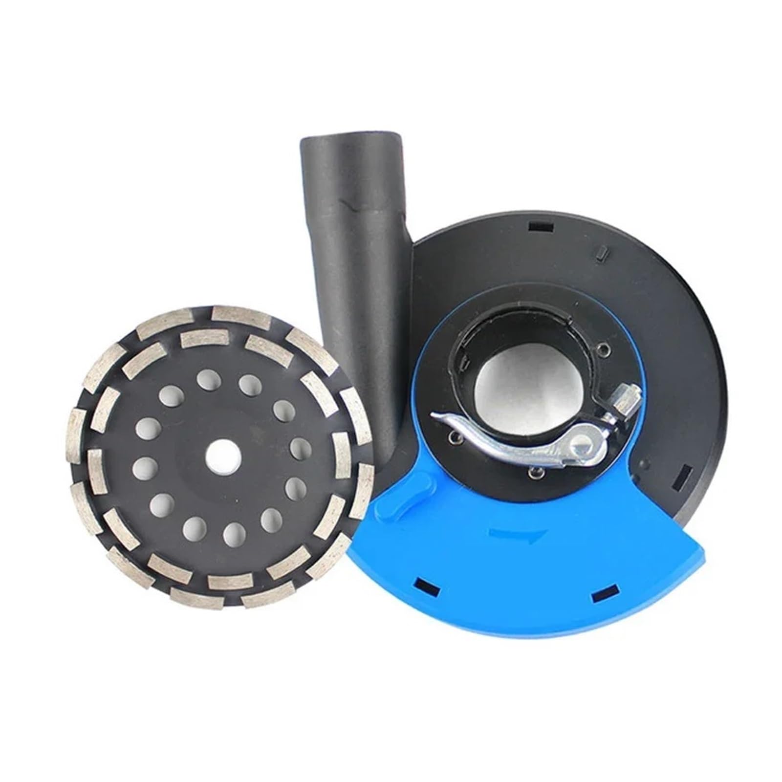 Zklgs A Grinder Dust Shroud, 125/180Mm Ngle Grinder Dust Shroud Cover Kit With Concrete Diamond Wheel Universal Surface Grinding Dust Collection Cover(A)