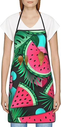 Miniatura 3 de Delantales de sandía para mujer, delantal de jardinería vintage, regalos para jardineros, Blanco