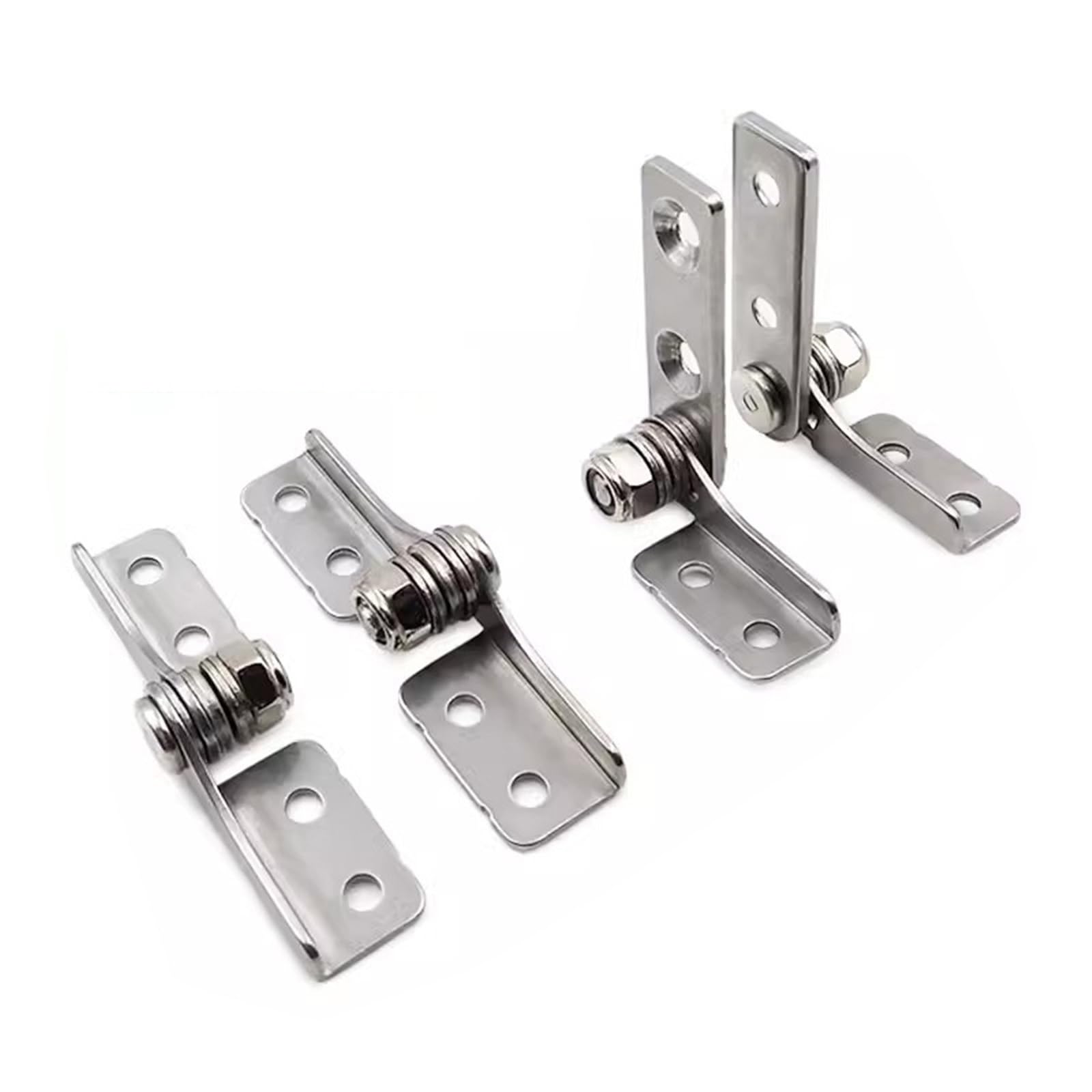 Ozlcua 2724-0.4-R 2Pcs 304 Stainless Steel Damping Hinge Any Stop Torque Adjustable Pivot For Equipment Connection(2724-0.4-R)