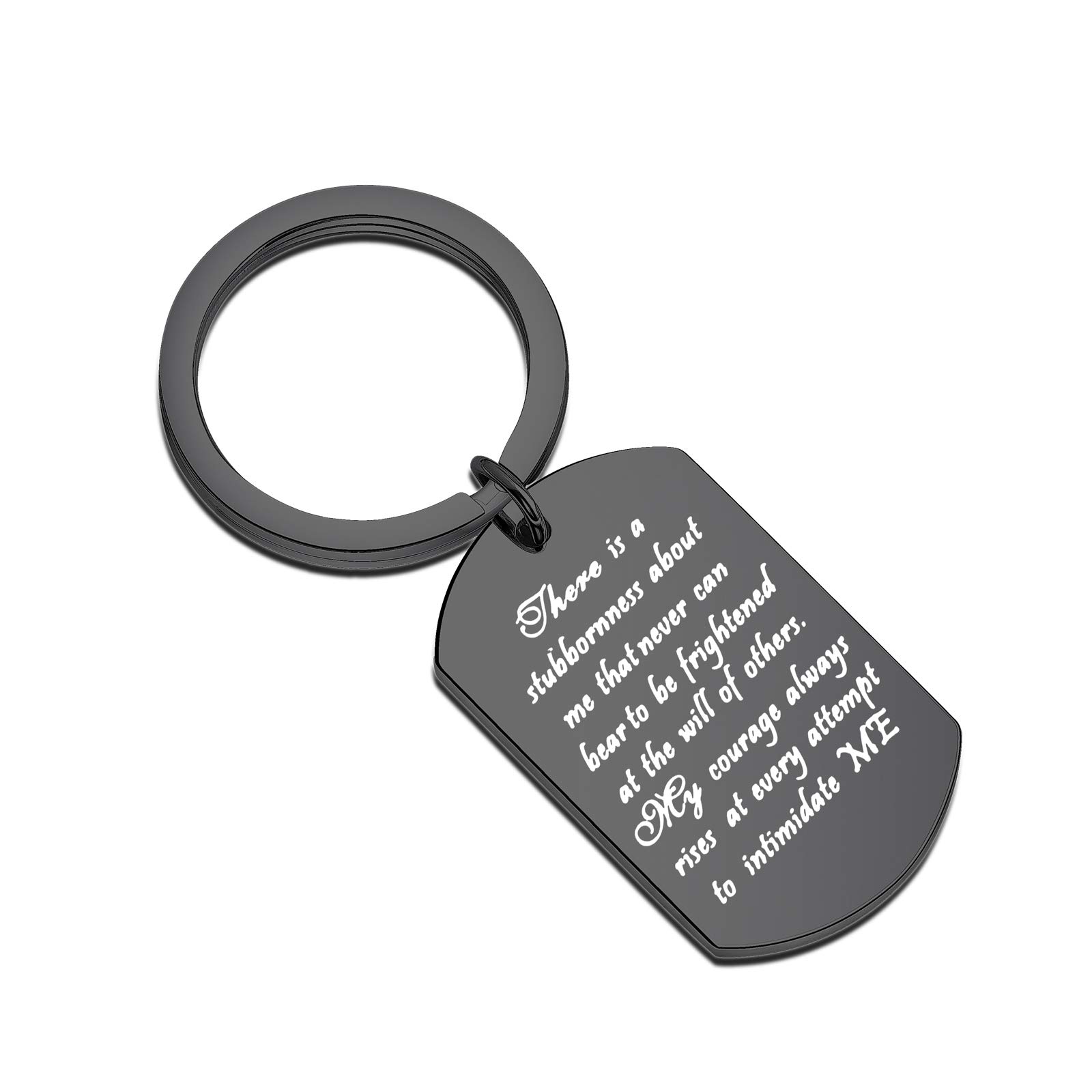 WUSUANED Jane Austen Quote My Courage Always Rises Keychain Pride and Prejudice Feminist Gift Literary Gift