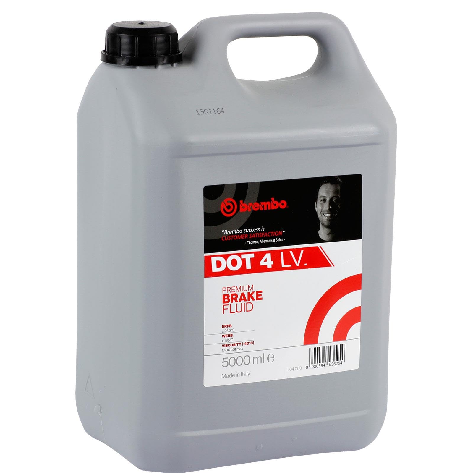 Brembo liquide de frein Dot 4â LV (faible viscosité), 5000â ml