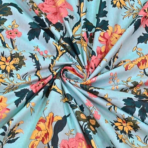 Image of Mafatlal Saanjh 144 TC Cotton Single Bedsheet 90x60 Inch | Designer Cotton Bed Sheet for Bedroom | Lightweight & Soft | Pillow Cover Included | Cobalt Blue