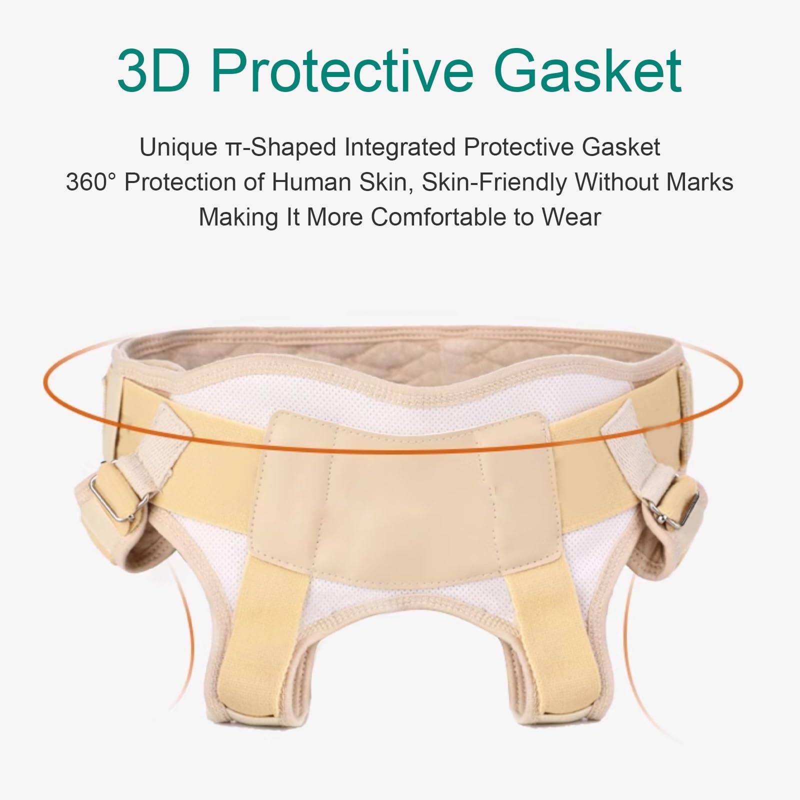Braguero Hernia Inguinal Hombre y Mujeres, Cinturon Hernia Inguinal para Aliviar el Dolor con 4 Almohadillas de Compresión Extraíbles(Medium)