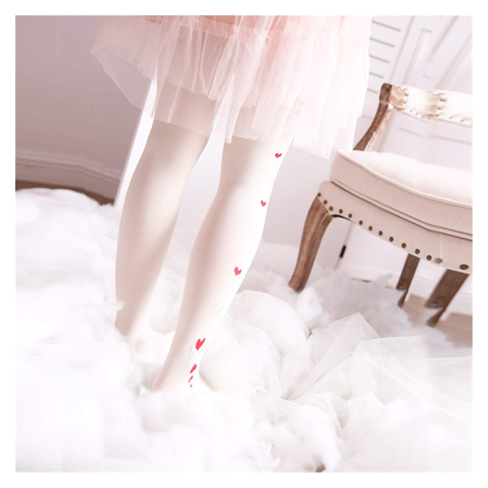 Frühling und Sommer Dünne Abschnitt Japanische Lolita Lolita Socken Traum Seite dünne weiche Schwester Socken Warm (Color : Milk White)