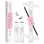 FADLASH Lash Bond and Seal Lash Glue Waterproof 10ml Eyelash Bond and Seal for Eyelash Clusters Super Strong Hold 48-72 Hours Eyelash Glue Clear