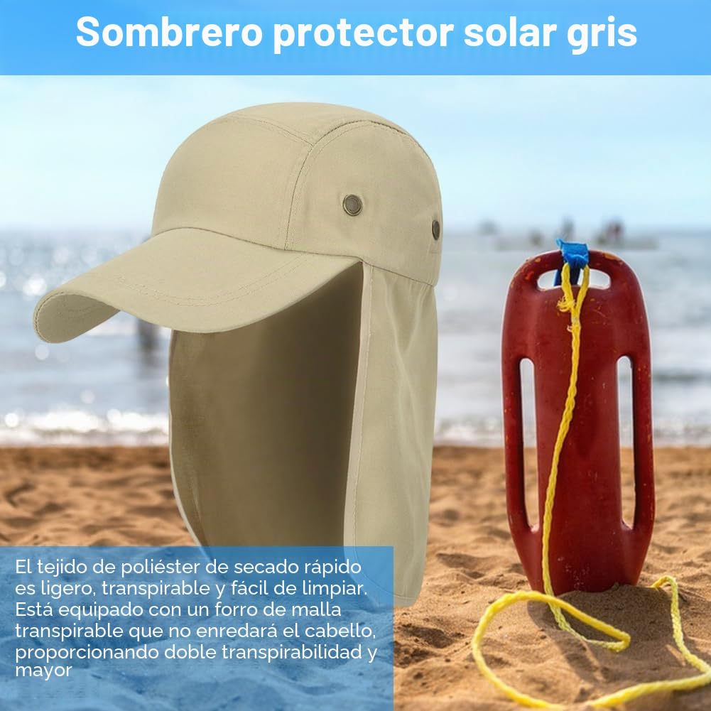 SEMINISMAR Gorras y Sombreros Protección UV,Sombrero con protección para el Cuello,Gorra de Pesca Plegable Gorra,Gorro Pescador Hombre,Sombreros para el Sol,Hombres y Mujeres,Kaqi