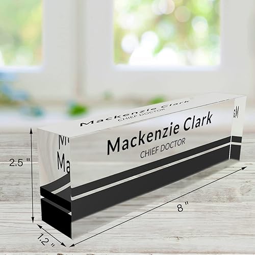 Miniatura 6 de Placas de nombre personalizadas para escritorios, decoración de escritorio, regalos de escritorio personalizados, placa de nombre personalizada para