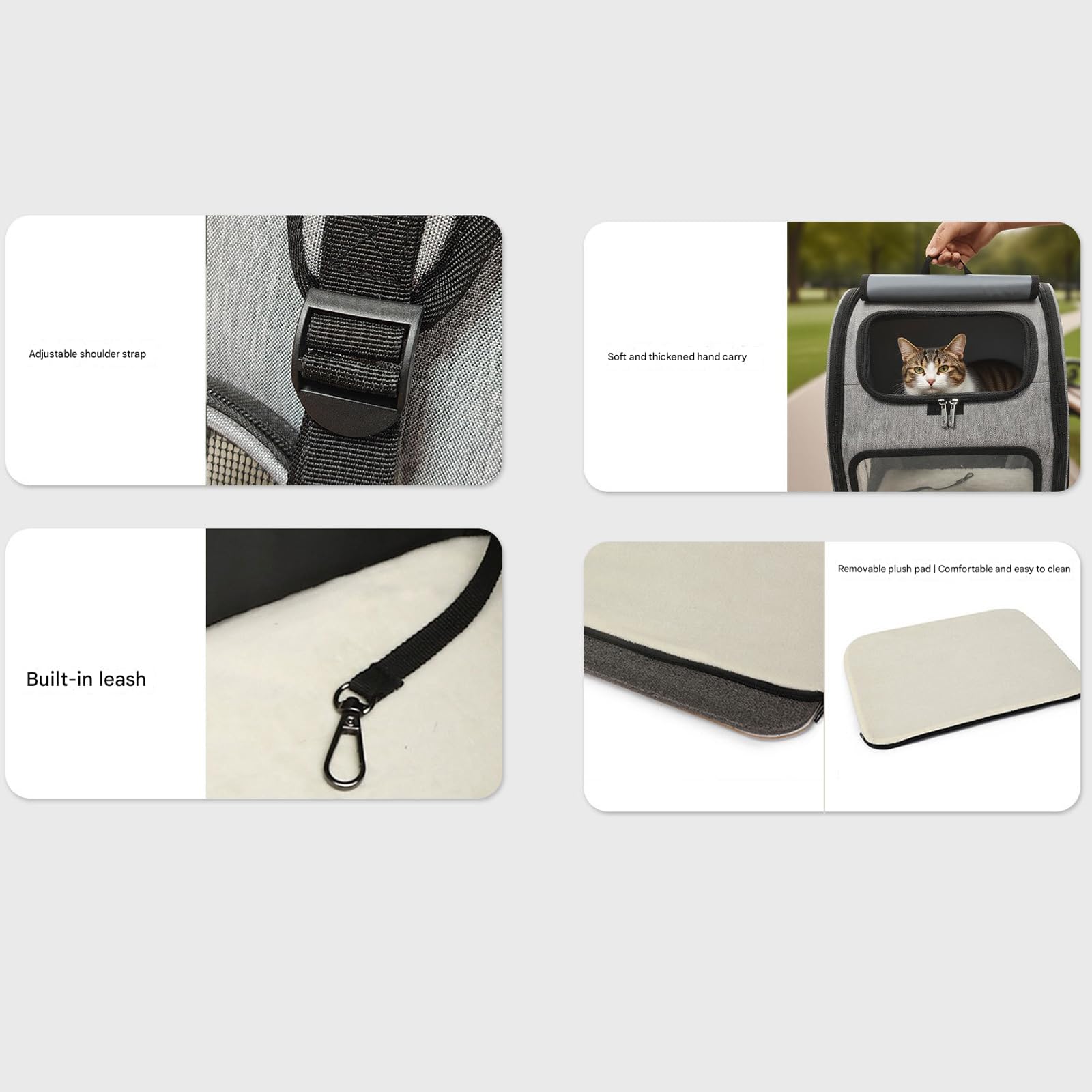 Mochila de viaje resistente para mascotas con vista panorámica y correas ajustables para gatos, perros pequeños, excursiones al aire libre, mochila para mascotas