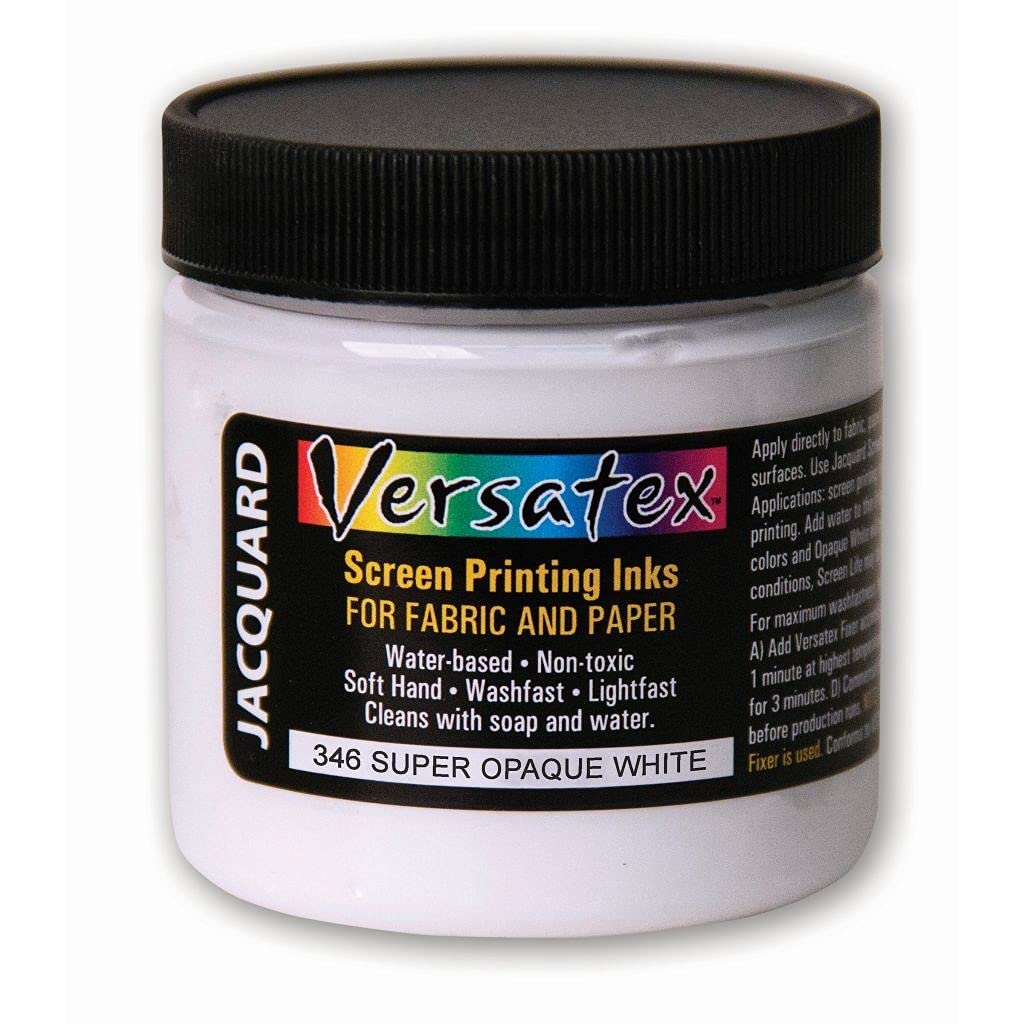 Jacquard Versatex Screen Printing Ink, 4 oz., Super Opaque White