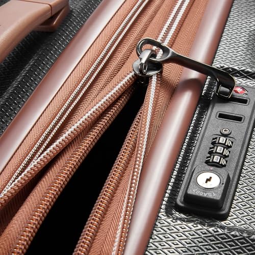 DELSEY PARIS Carrousel Hardside Expandable Luggage with Spinner Wheels, Black, Carry-on 21 Inch - Thumbnail 7