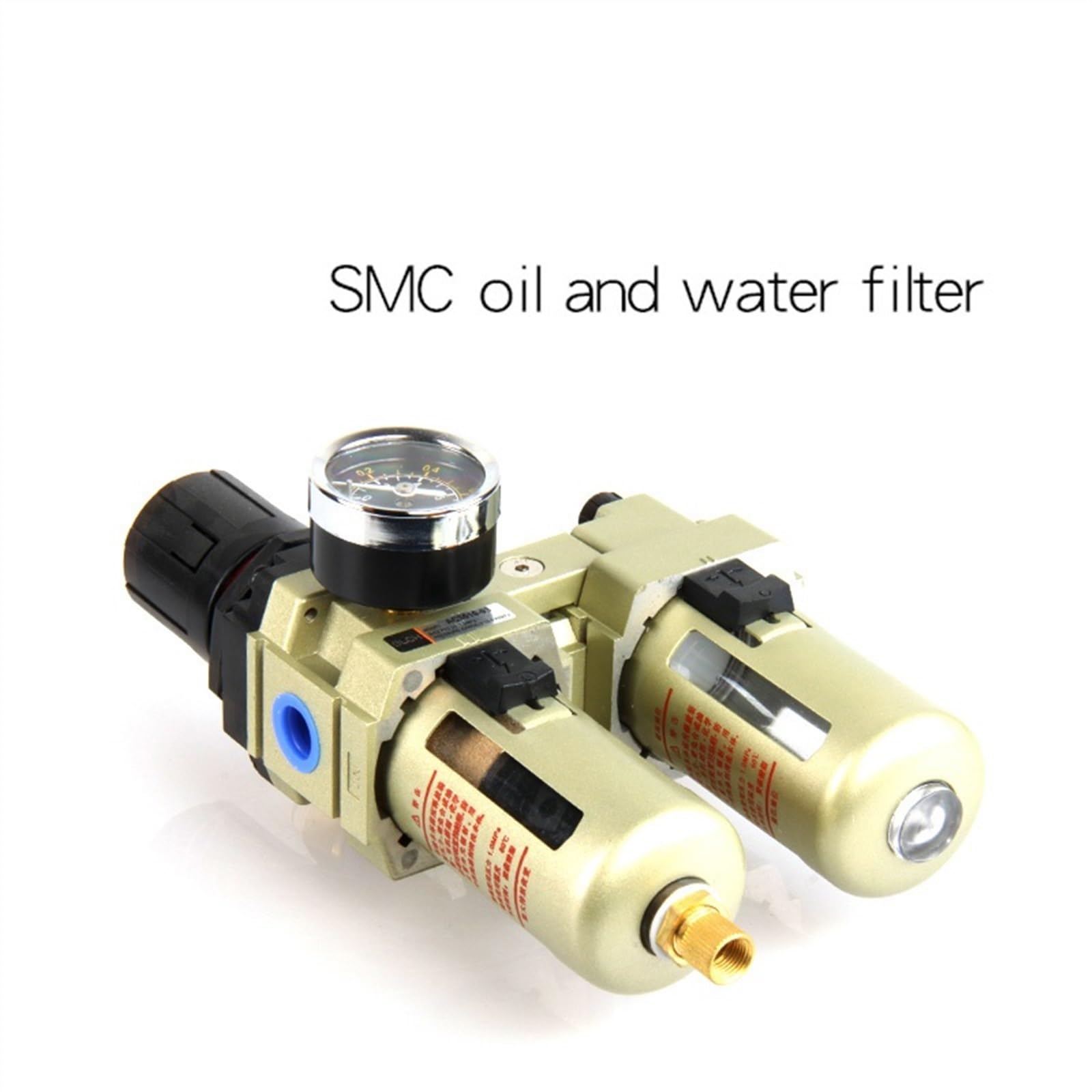 AC3010-02 1/4 "PT filtro de aire de compresión procesador de fuente de gas neumático AC4010 1/2" separador de agua y aceite de dos juntas(AC5010-10,Automatic drain)