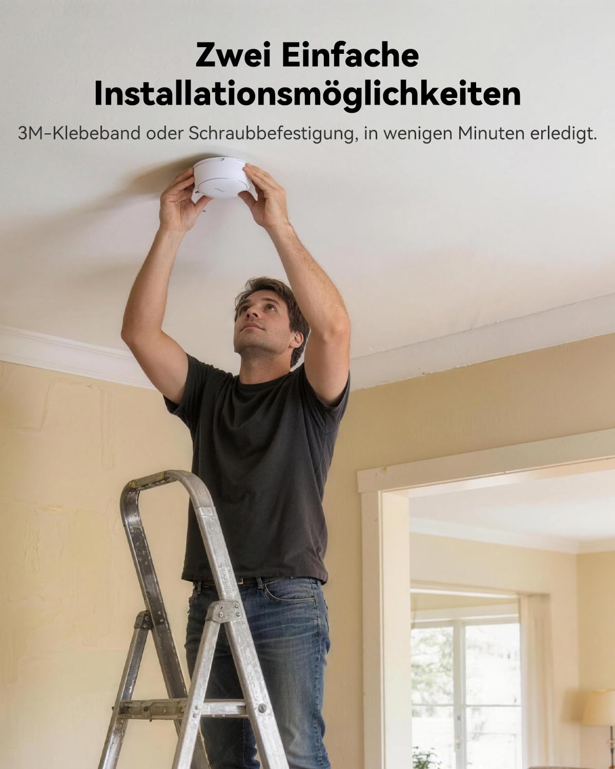 Imou Rauchwarnmelder, Rauchmelder 3Pack | Sofortige Mehrraum-Alarmierung (auch ohne WLAN), Brandmelder mit APP, Rauchwarnmelder Matter-kompatibel & Alexa-Steuerung