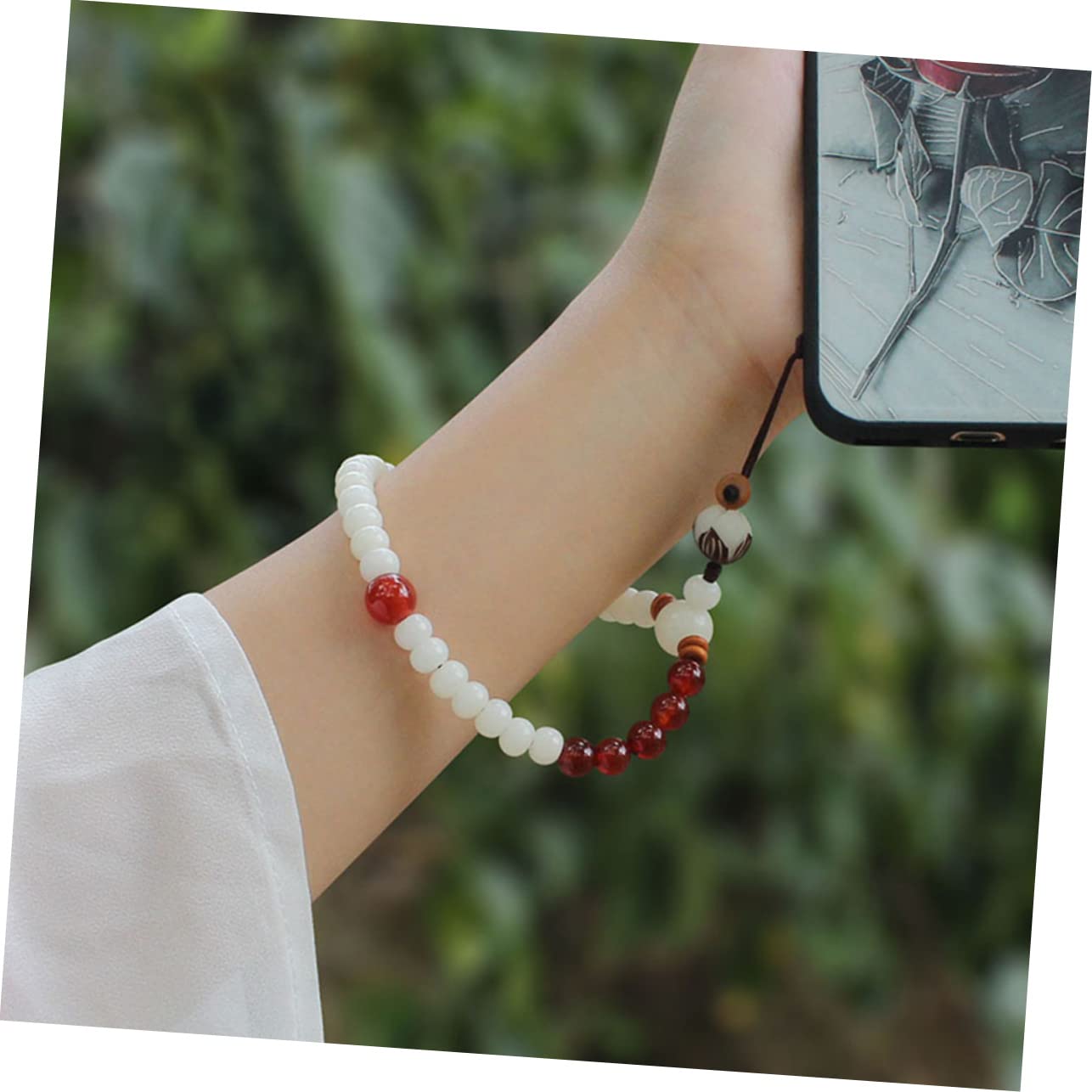 DOITOOL 5 Piezas Cadena De Telefonía Móvil Cordón De Teléfono De Estilo Chino Cordón Anti-pérdida Del Teléfono Móvil Cadena Para Colgar Llaves Acollador De Jade Ágata