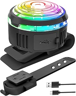 Tubasion XL Hundehalsband-Licht, Wiederaufladbar, 8 Modi, LED-Sicherheitslicht, Hundehalsband, Clip mit Silikonband, IPX7 Wasserdicht, für Nächtliches Spazierengehen, Laufen, Camping product image