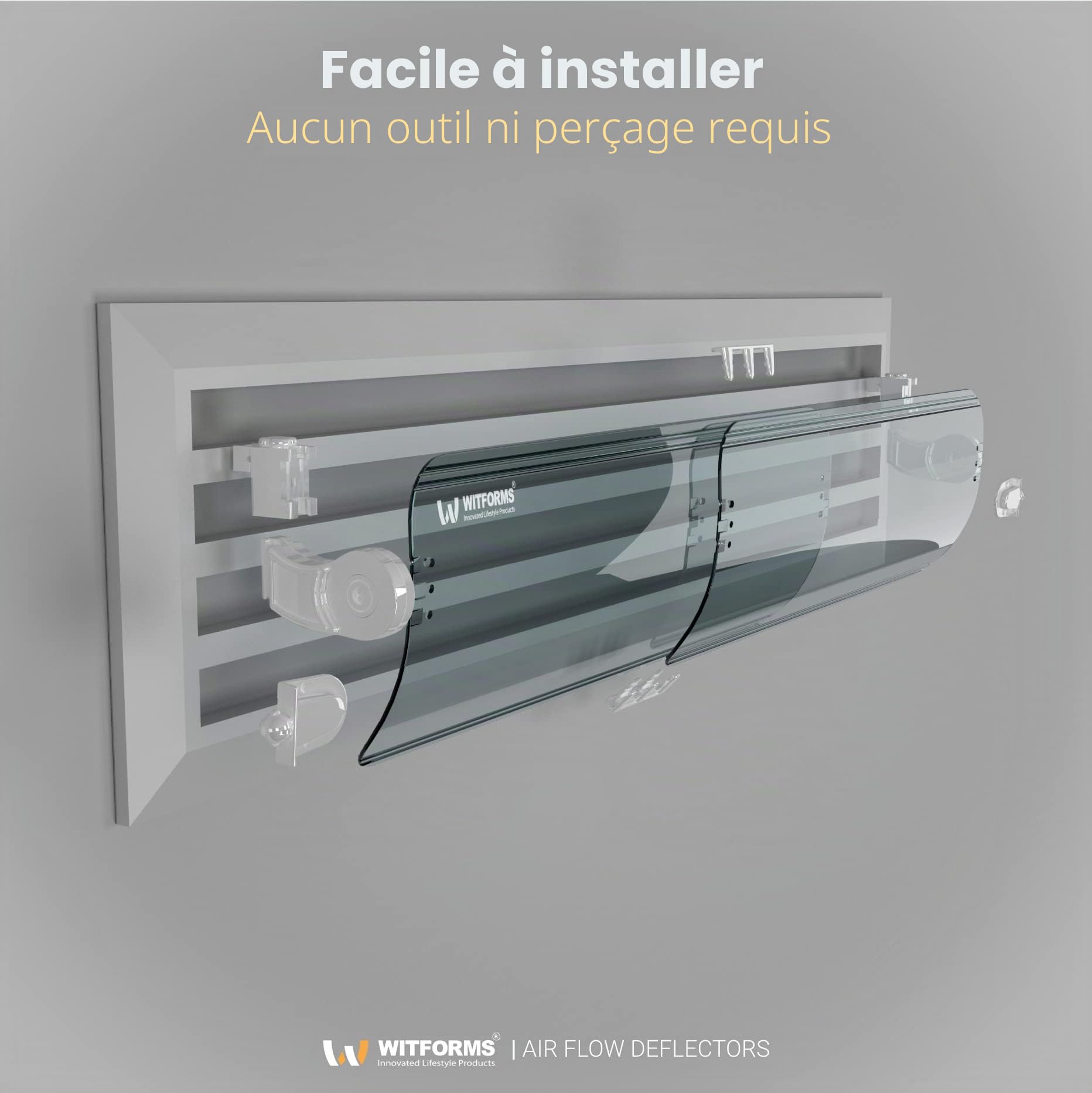 Witforms Déflecteur d'air AC réglable pour climatisation centrale et grille Améliore la circulation du refroidissement et du chauffage