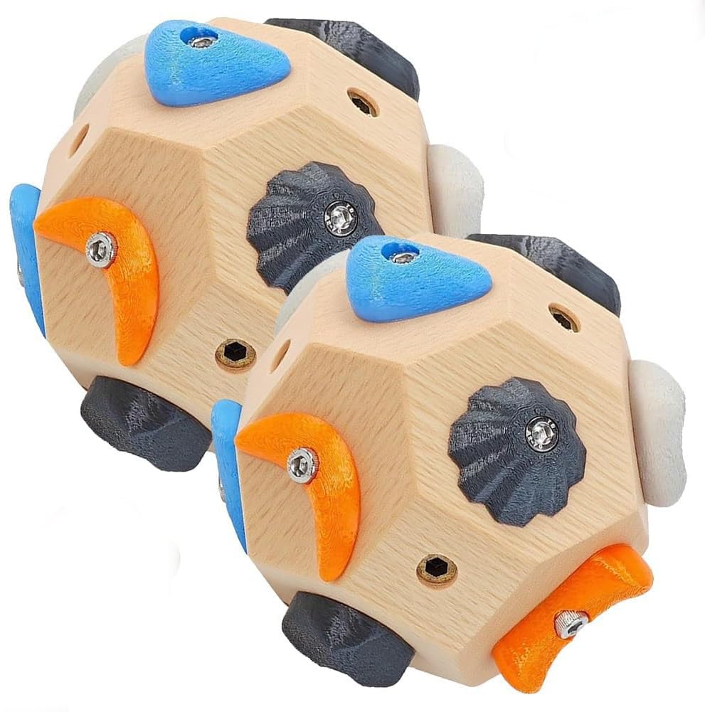 Endyniner Rock Climbing Fingerboard for Rock Climber, Finger Trainer Ball Simulated Hand-Made Ball to Enhance Strength and Accuracy for Athletes & Beginners (2pcs)
