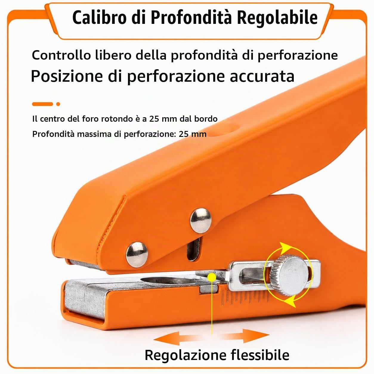 Perforatrice a Foro Singolo 10mm, Foratrice per Carta 1 Foro, Foratrice per Carta, Pinza per Perforare Bordatura per Bordatura, Carte di Credito, PVC, Pellicola Rigida, Impiallacciatura Sottile