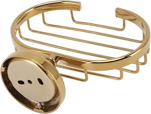 Miniatura 3 de Garosa Jabonera de baño para ducha, barra de metal, soporte para jabón, soporte para esponja, cesta antigua para baño, cocina, instalación de