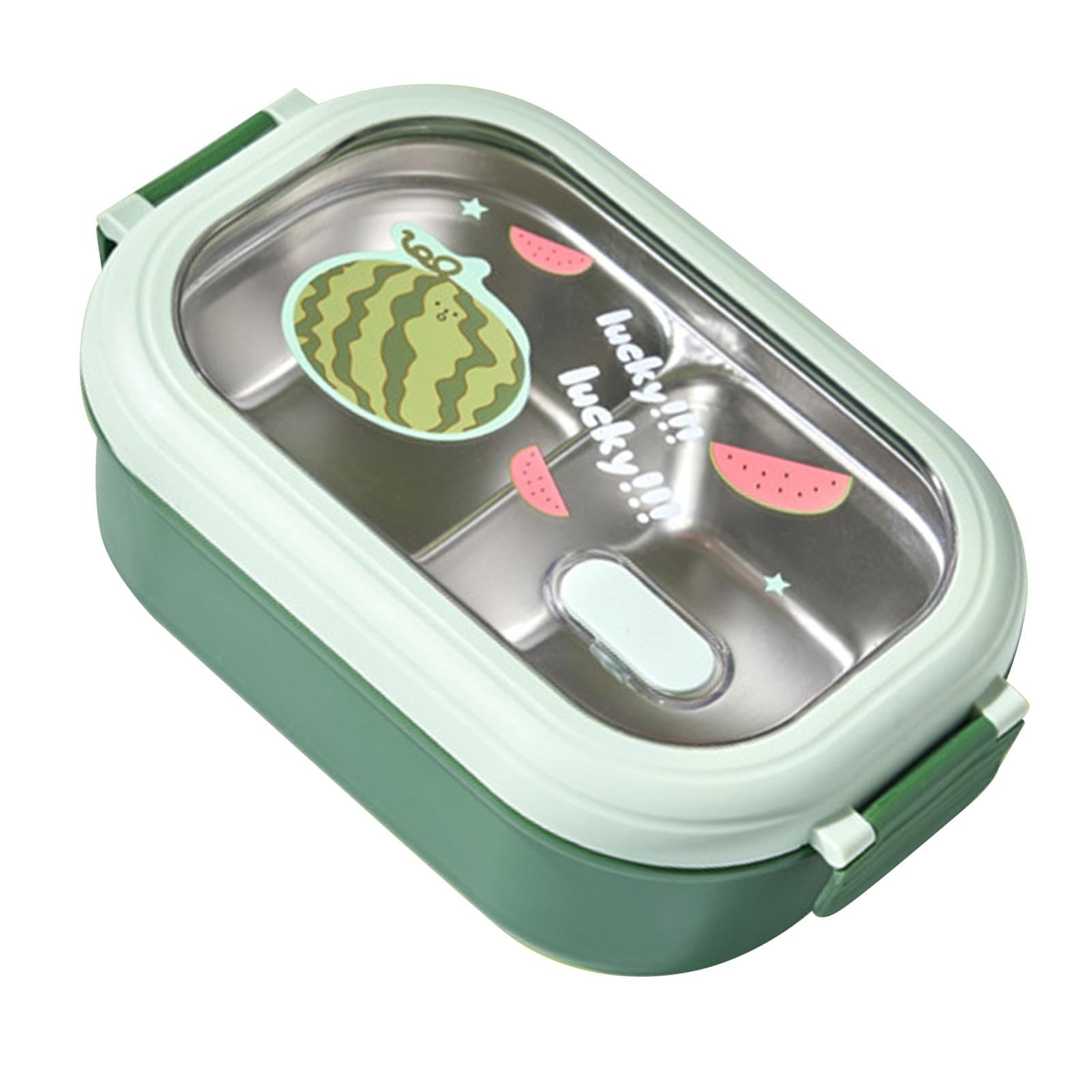 Greensen Lunch Box, Lunch Box Termico in Acciaio Inossidabile con Scomparti Divisi Rimovibili, Contenitore per Alimenti a Tenuta Stagna, Portatile per Gli Studenti Scolastici in Ufficio Pendolarismo